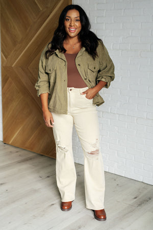 Primrose Corduroy Jacket in Olive (SM-3X)