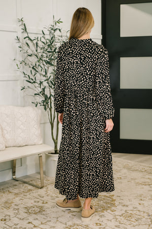 Promotional Proposal Collared Dress in Black and Khaki