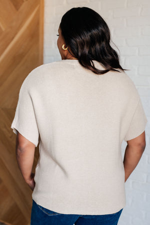 Relaxing Away Dolman Sleeve Knit Top in Taupe (SM-3X) - STB Boutique