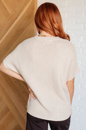 Relaxing Away Dolman Sleeve Knit Top in Taupe (SM-3X) - STB Boutique