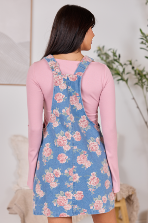 Chase Pink Rose Overall Dress SALE - STB Boutique