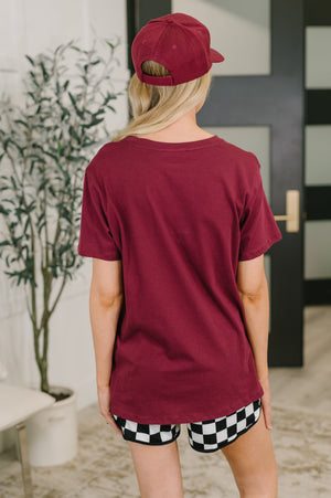 Rest Assured Basic Relaxed Tee in Cabernet (SM-3X)