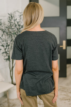 Rest Assured Basic Relaxed Tee in Charcoal (SM-3X)