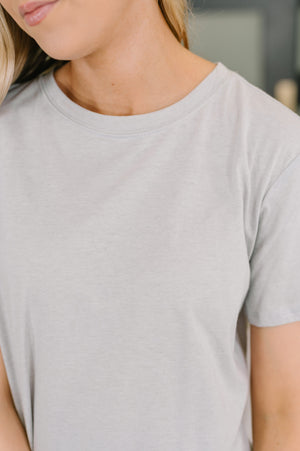 Rest Assured Basic Relaxed Tee in Heather Grey (SM-3X)