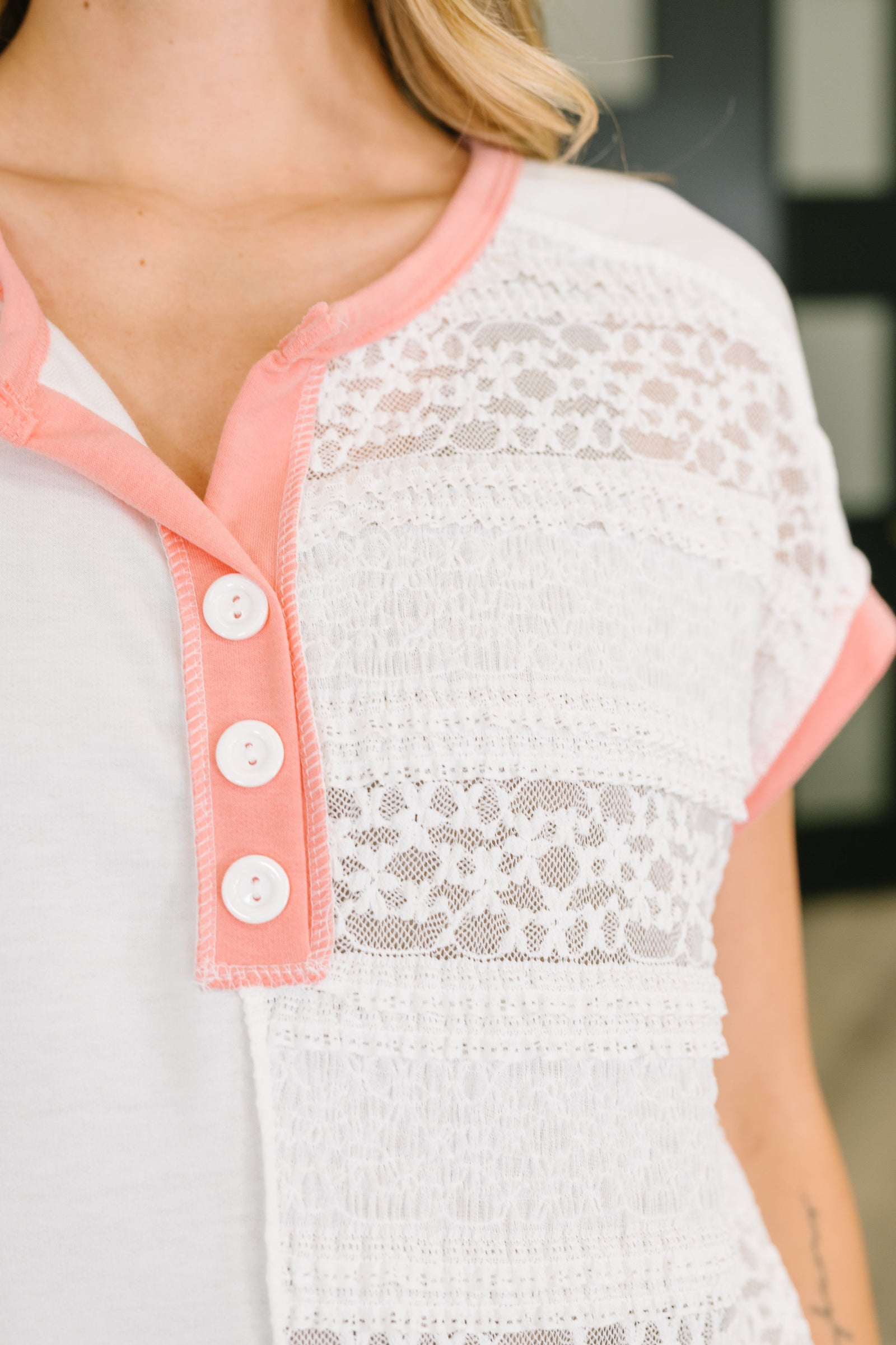 Right Thing to Say Textured Henley Top (SM-XL)