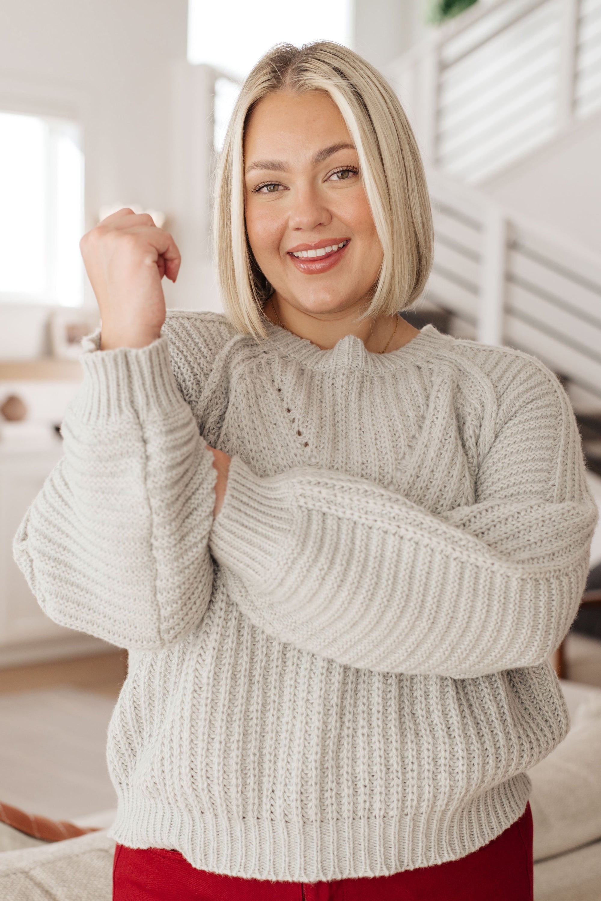 Roll on By Balloon Sleeve Sweater (SM-3X) - STB Boutique