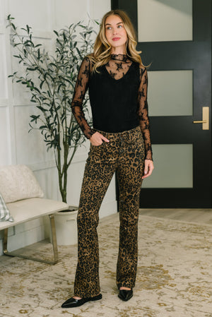 Judy Blue Roxy High Waist Bootcut Leopard Print (0-24)