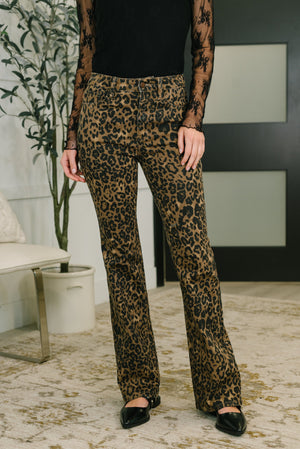 Judy Blue Roxy High Waist Bootcut Leopard Print (0-24)
