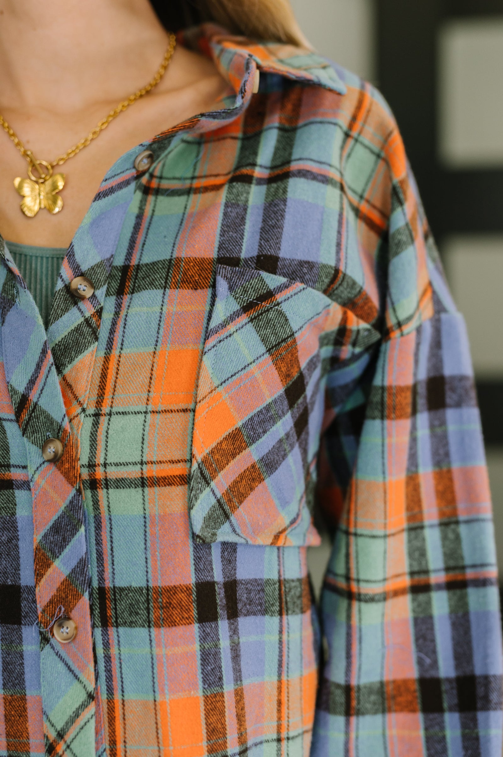Rustic Rhythm Plaid Button Down (SM-2X)