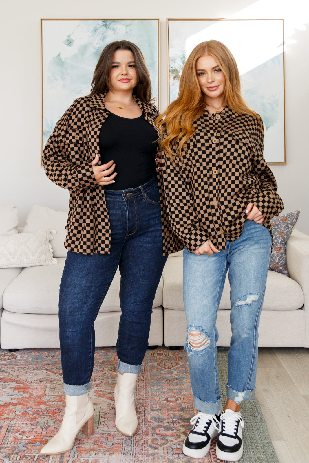 Safe Secrets Checkered Shacket (SM-3X)