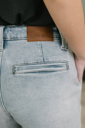 Judy Blue Scarlett High Waist Trouser Short (SM-3X) - STB Boutique