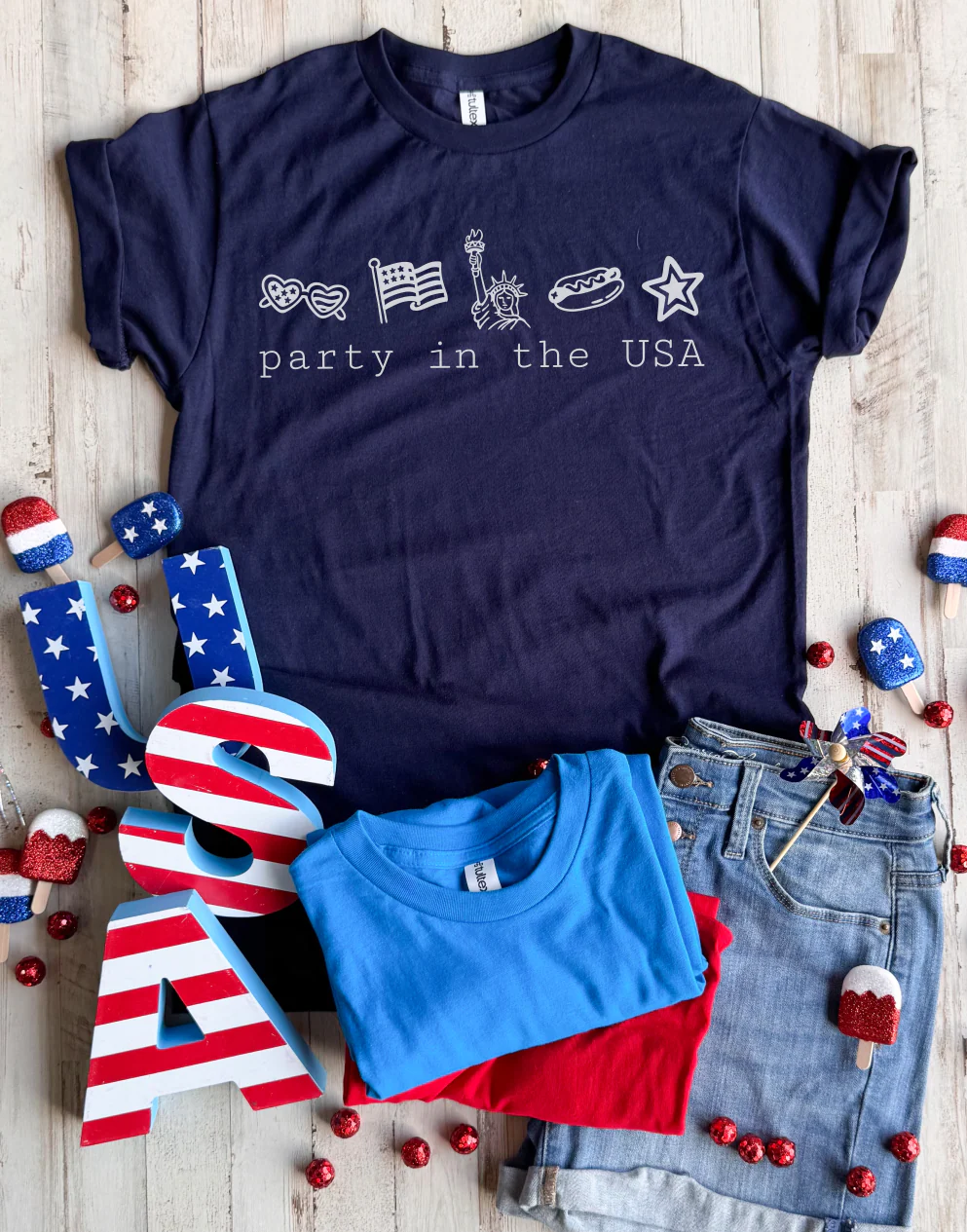 Party In The USA Tee - 3 Colors - FLASH SALE - PREORDER