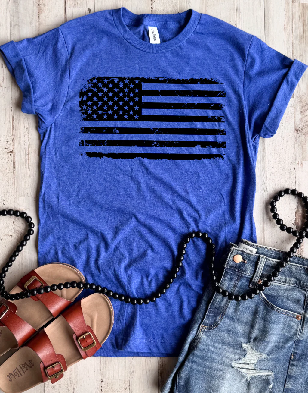 Distressed Flag Tee - 3 Colors - FLASH SALE - PREORDER