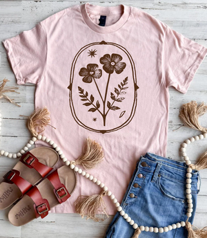 Floral Frame Tee - 3 Colors - FLASH SALE - PREORDER