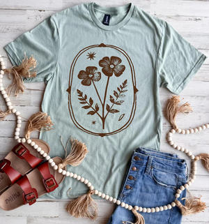 Floral Frame Tee - 3 Colors - FLASH SALE - PREORDER