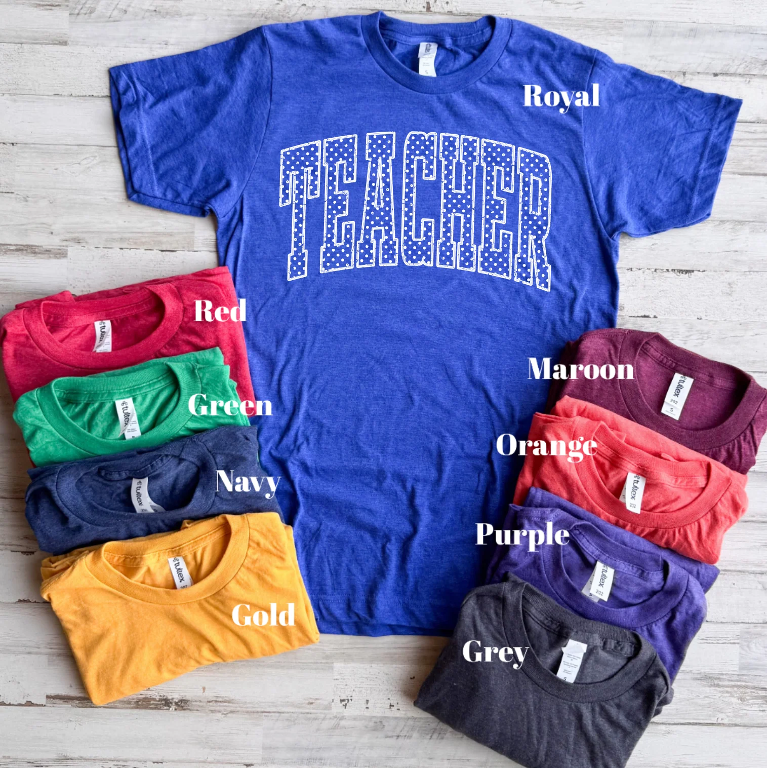 Teacher Polka Dot Tee - 9 Colors - FLASH SALE - PREORDER
