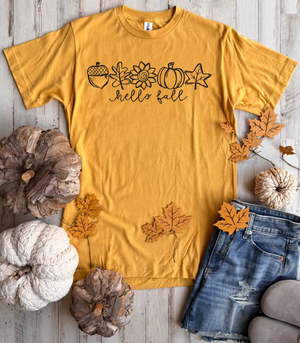 Hello Fall Tee - 3 Colors - FLASH SALE - PREORDER