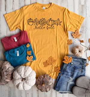 Hello Fall Tee - 3 Colors - FLASH SALE - PREORDER