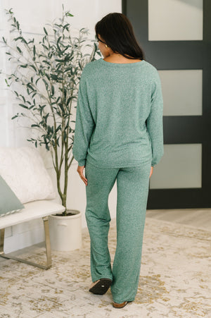 Seasonal Snooze Top and Bottom Set in Hunter Green - STB Boutique