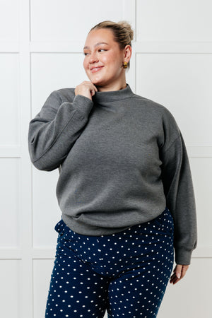 Settle In Mock Neck Sweatshirt (SM-3X)