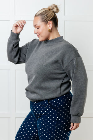 Settle In Mock Neck Sweatshirt (SM-3X)