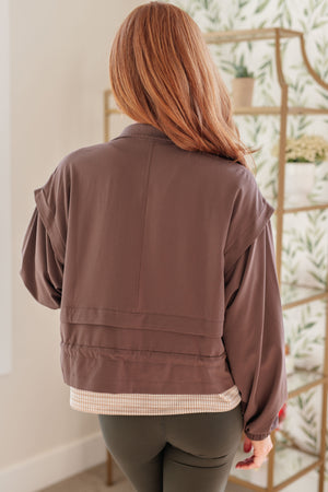 She's Got Game Cropped Jacket in Brown (SM-3X)