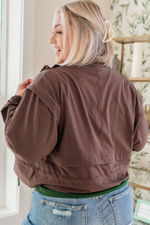 She's Got Game Cropped Jacket in Brown (SM-3X)