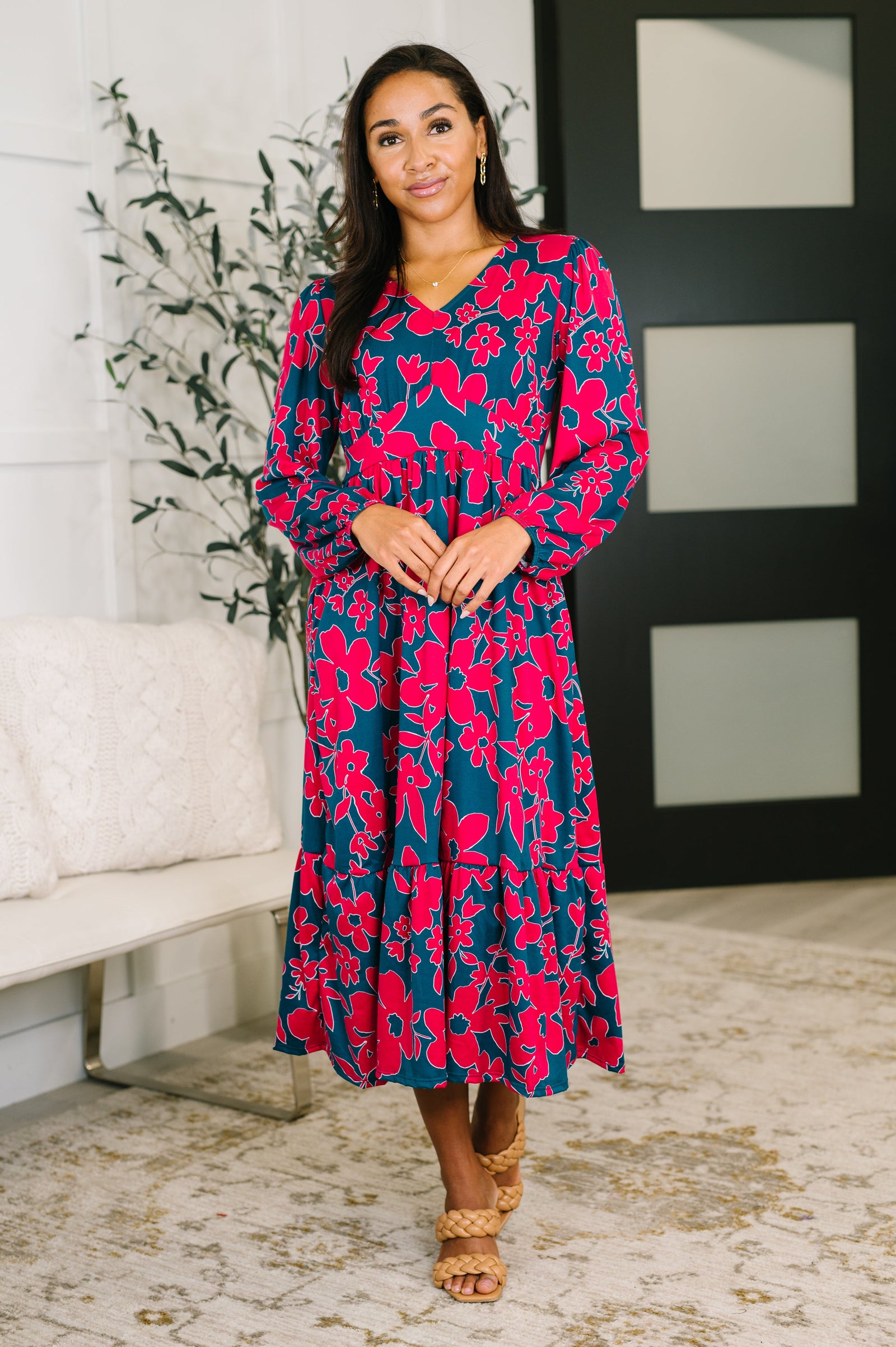 She's Just the Girl for Me V-Neck Dress (SM-3X)