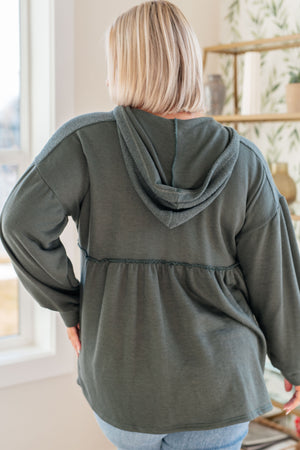 She's Not Wrong Hooded V-Neck Pullover (SM-3X)