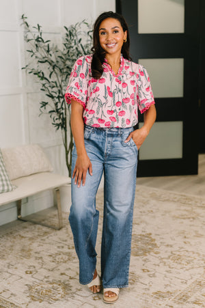 Show me Now Trim Detail Blouse (SM-XL)