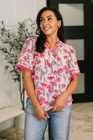 Show me Now Trim Detail Blouse (SM-XL)