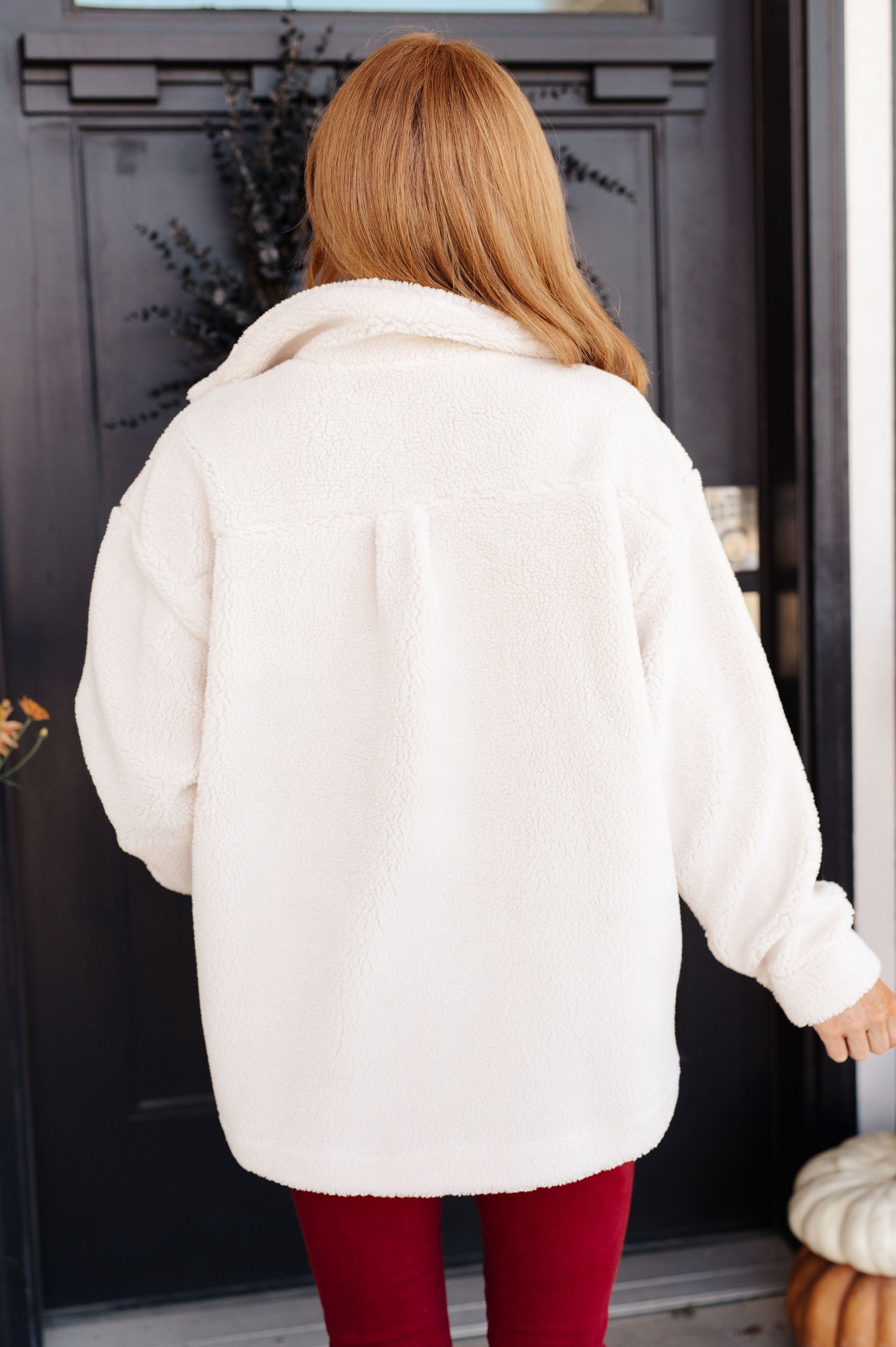 Shrouded in Sherpa Coat in White (SM-3X)