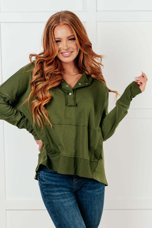 Simple Snug Snap Hooded Pullover (SM-3X) - STB Boutique