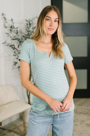 Simply Me Scoop Neck Henley Top (SM-XL)