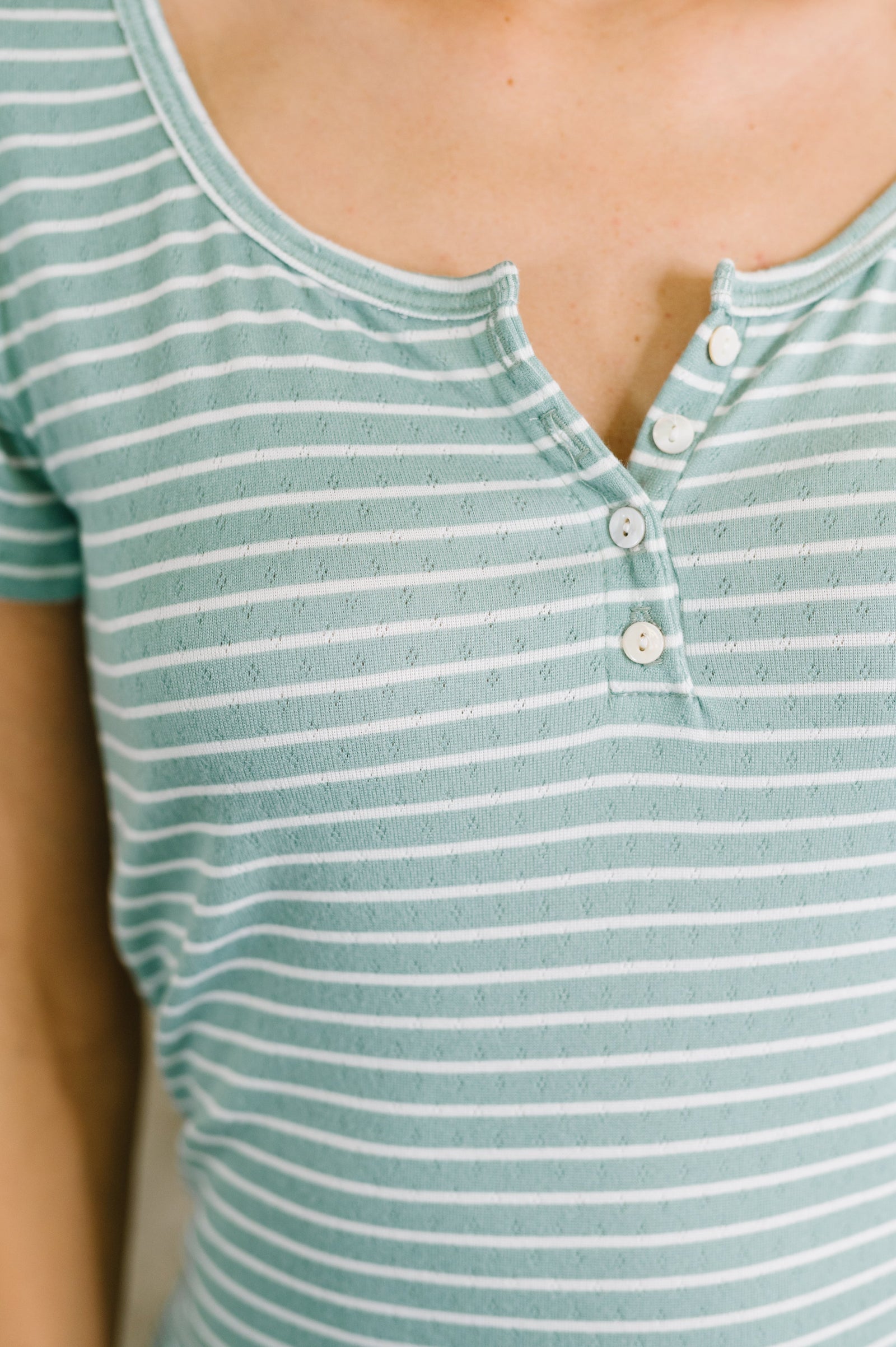 Simply Me Scoop Neck Henley Top (SM-XL)