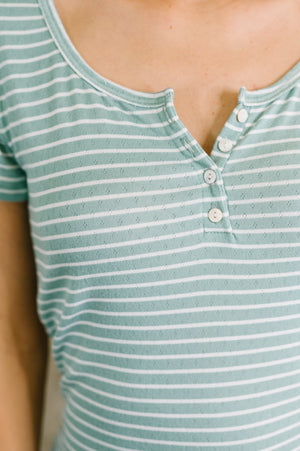 Simply Me Scoop Neck Henley Top (SM-XL)