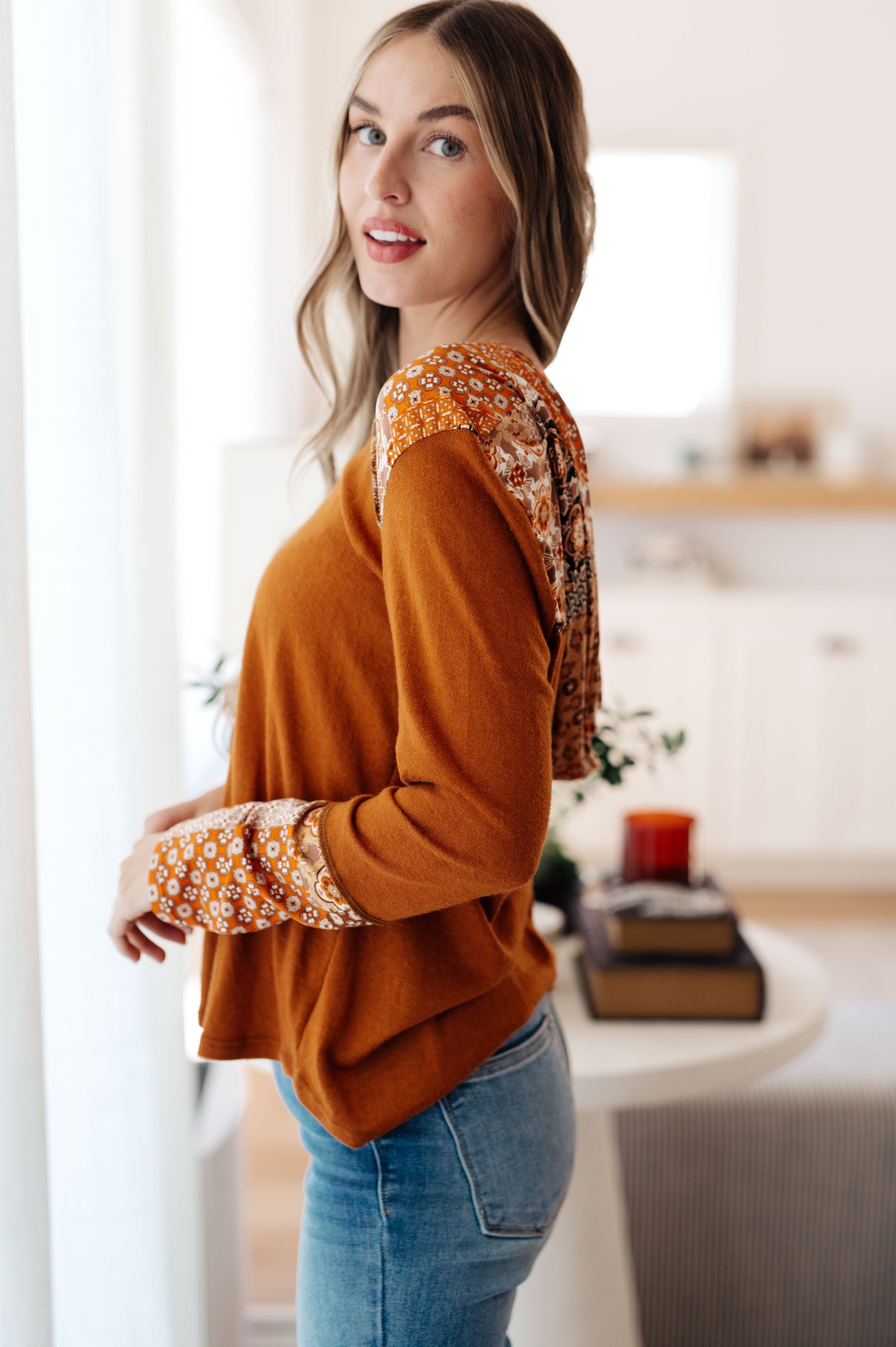 Sipping Iced Tea Mixed Print Hoodie (SM-3X) - STB Boutique