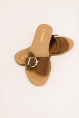 Siran Dark Tank Slip on Sandals