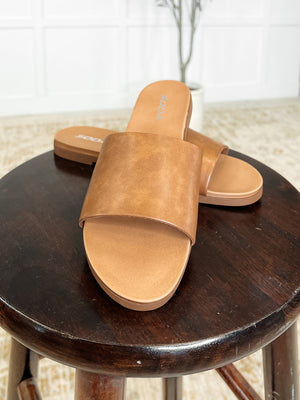 Sole Mate Slip on Sandals in Tan (6-10) - STB Boutique