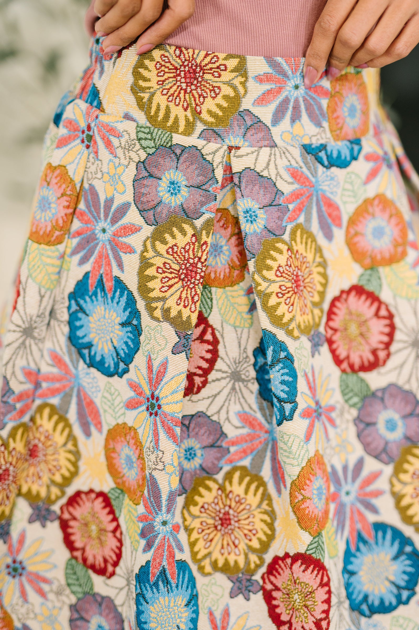 Sound Mind Floral Midi Skirt (SM-3X) - STB Boutique