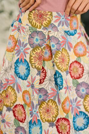 Sound Mind Floral Midi Skirt (SM-3X)