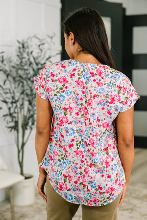 Spring Air Floral Print Blouse (SM-3X)