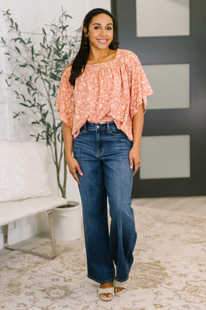 Spring Breeze Square Beck Top in Dusty Rose (SM-3X) - STB Boutique