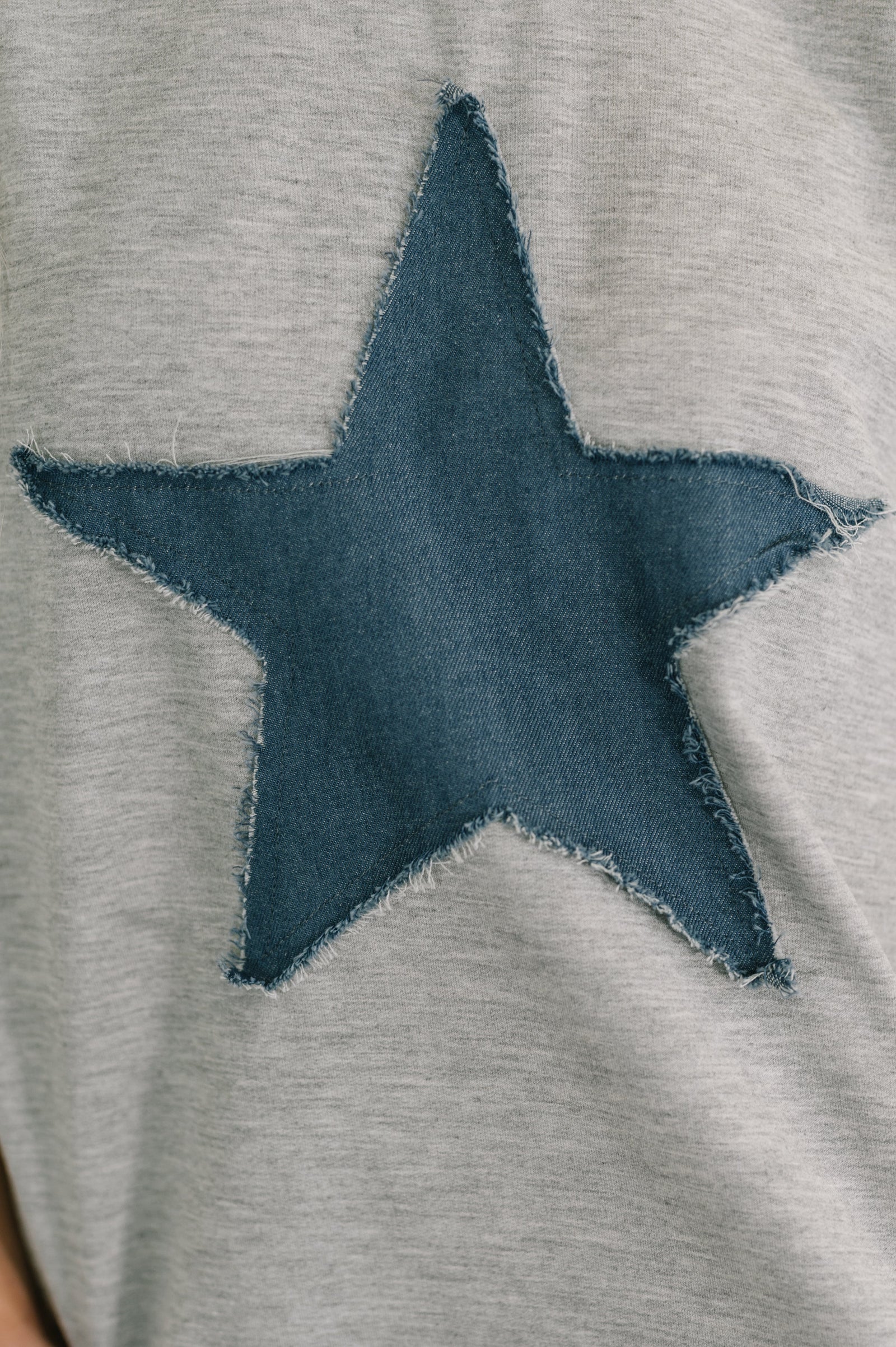 Star Stud Distressed Applique Top (SM-3X)