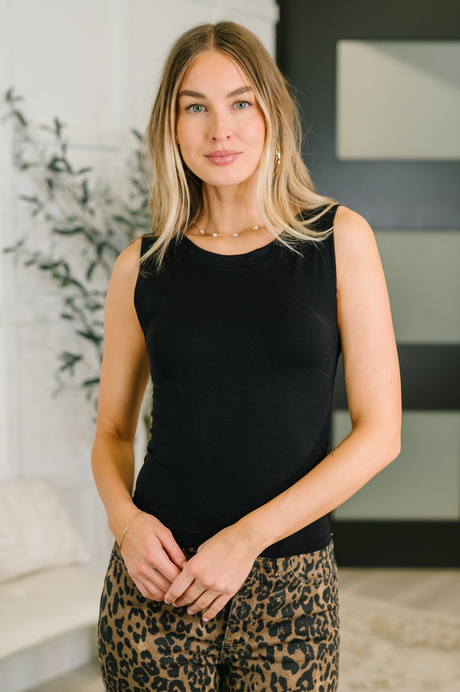 Start of Everything Round Neck Tank in Black (0-24)