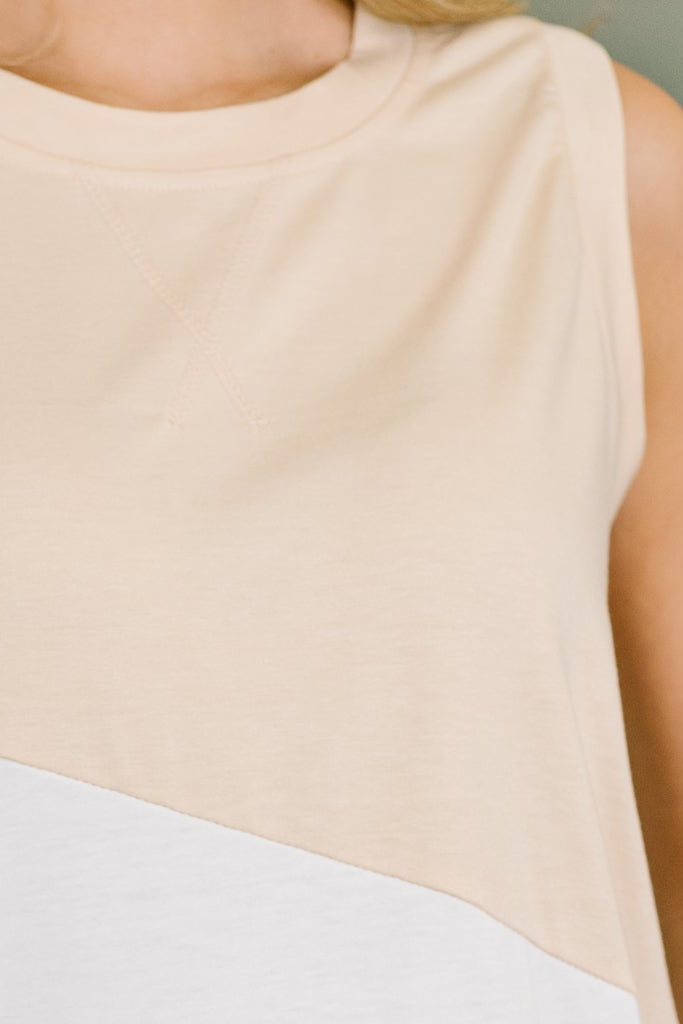 Steady Increase Color Block Sleeveless Top (SM-3X)