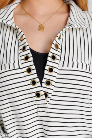 Striped Serendipity Pullover (SM-3X)
