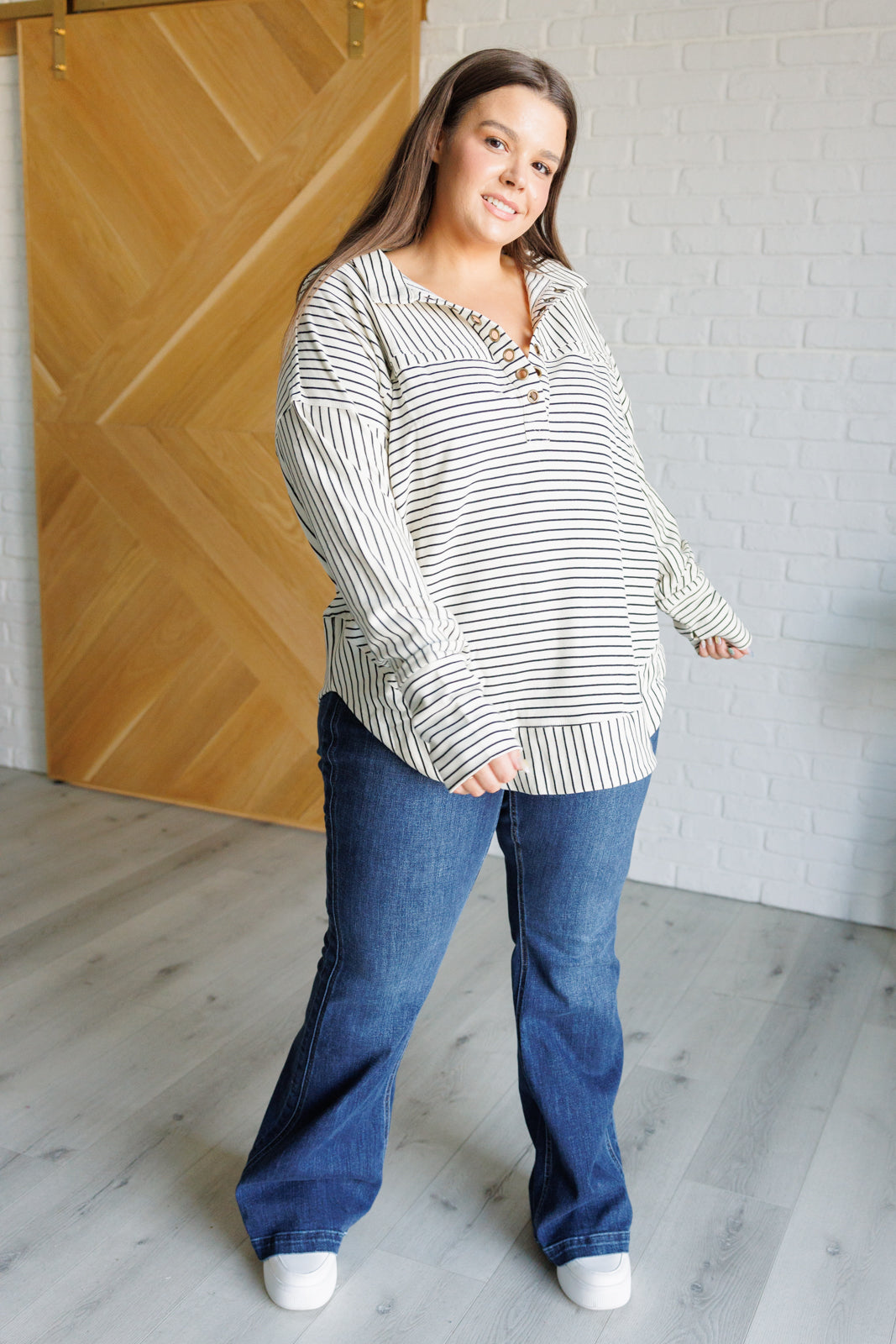 Striped Serendipity Pullover (SM-3X)