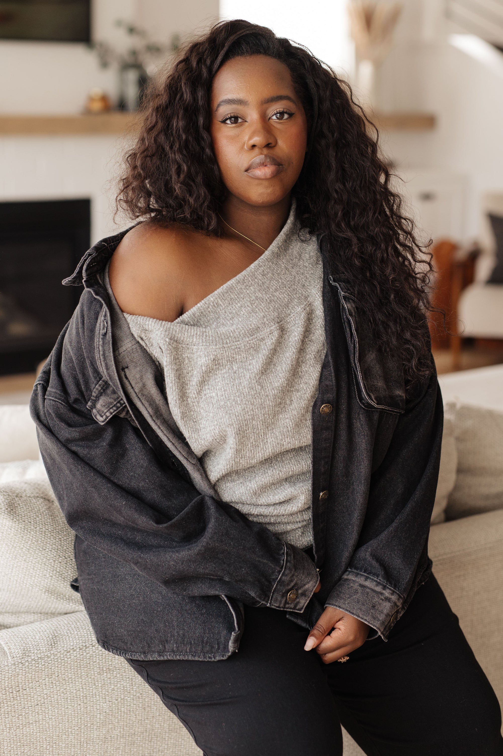 Stuck On You Long Sleeve Top (SM-3X) - STB Boutique