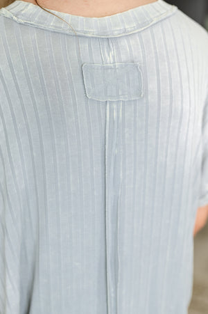 Sunday's Bestie Mineral Wash Top in Light Grey (SM-3X) - STB Boutique